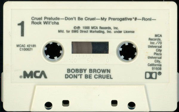 Bobby Brown : Don't Be Cruel (Cass, Album, Club, BMG)
