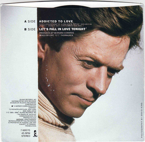 Robert Palmer : Addicted To Love (7", Promo, Spe)