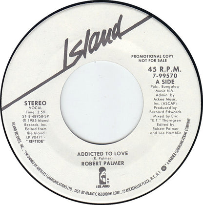 Robert Palmer : Addicted To Love (7", Promo, Spe)