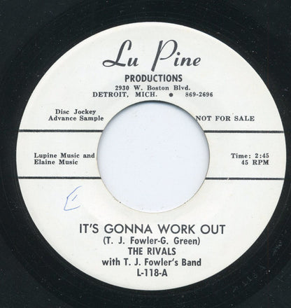 Rivals (7) With T. J. Fowler's Band : It's Gonna Work Out / Love Me (7", Single, Promo)
