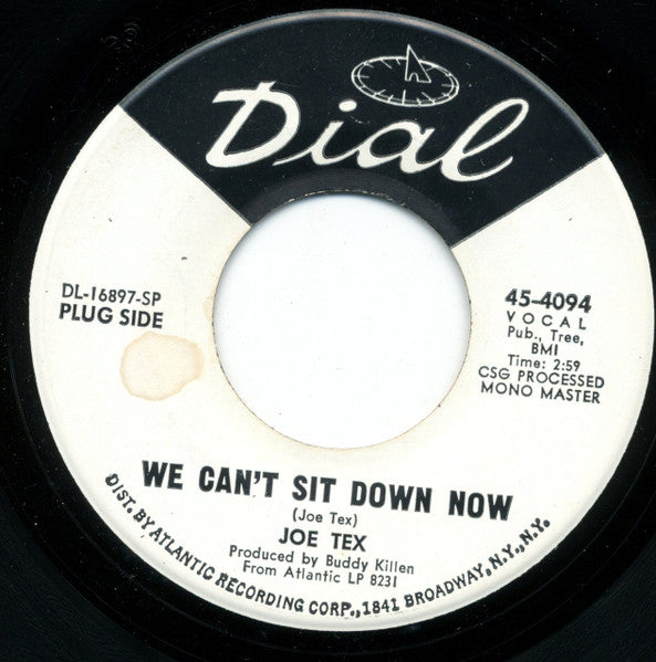 Joe Tex : We Can't Sit Down Now (7", Mono, Promo, SP )