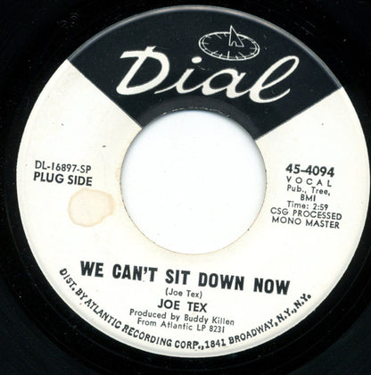 Joe Tex : We Can't Sit Down Now (7", Mono, Promo, SP )