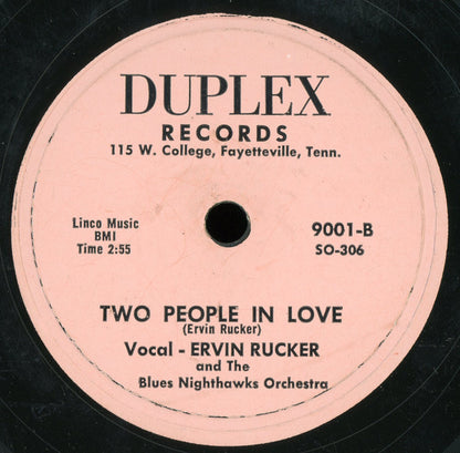 Mattie Jackson And The Blues Night Hawks Orchestra / Ervin Rucker And The Blues Night Hawks Orchestra : I Want To Do It / Two People In Love (10")