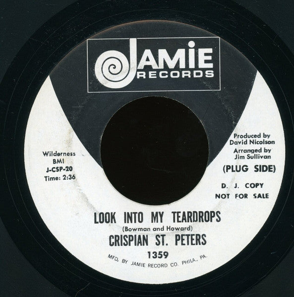 Crispian St. Peters : Look Into My Teardrops (7", Promo)
