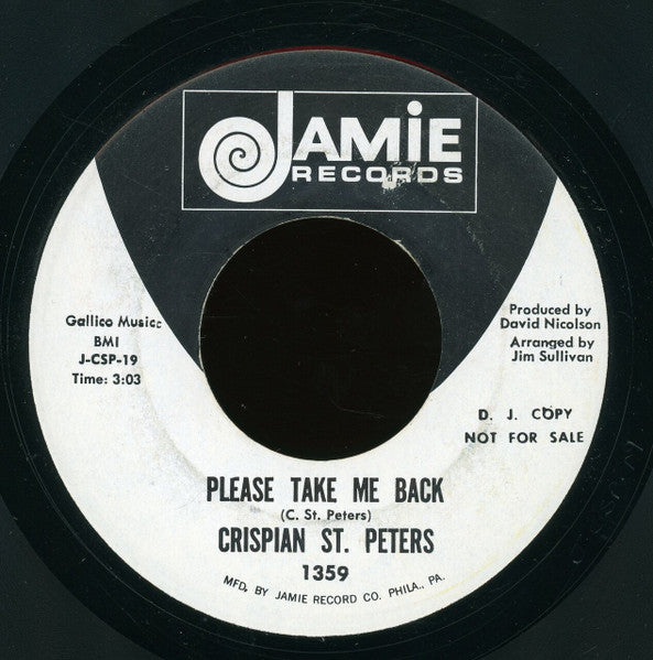 Crispian St. Peters : Look Into My Teardrops (7", Promo)