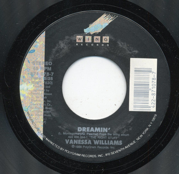 Vanessa Williams : Dreamin' (7", Single, Styrene)