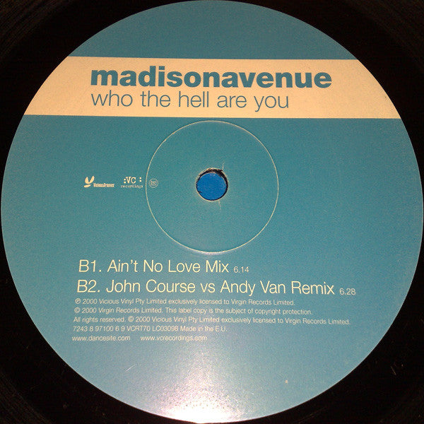 Madison Avenue : Who The Hell Are You (12")