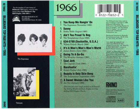 Various : Billboard Top R&B Hits - 1966 (CD, Comp)