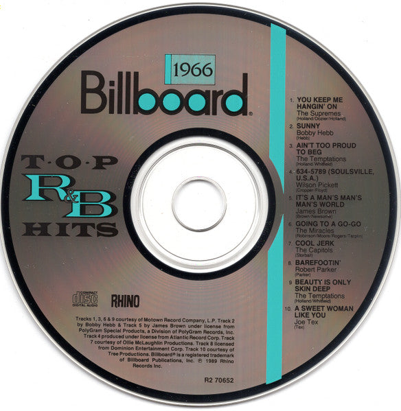 Various : Billboard Top R&B Hits - 1966 (CD, Comp)