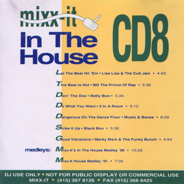 Various : Mixx-It CD8 - In The House (CD, Comp, Promo)