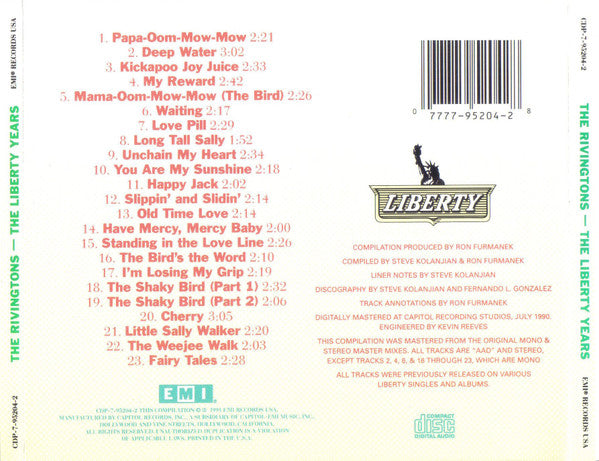 The Rivingtons : The Liberty Years (CD, Comp)
