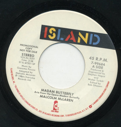 Malcolm McLaren : Madam Butterfly (7", Promo, SP)