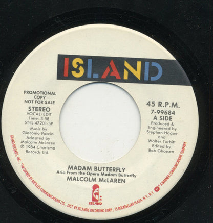 Malcolm McLaren : Madam Butterfly (7", Promo, SP)