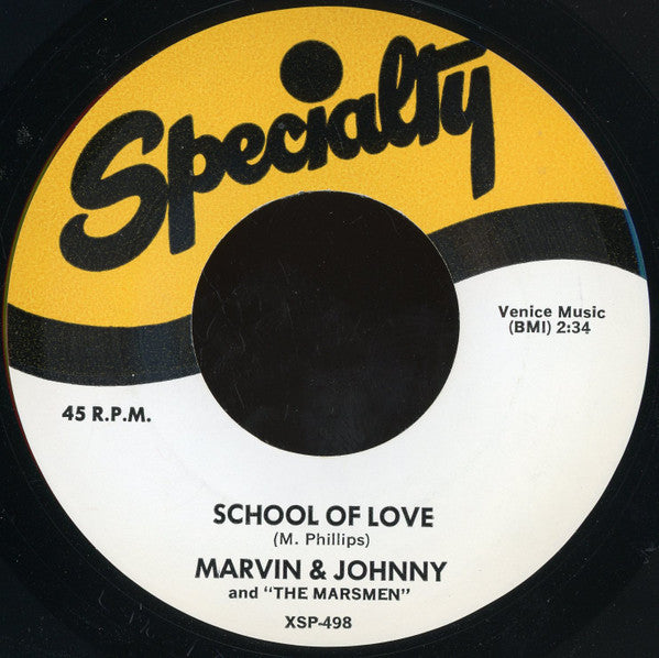 Marvin & Johnny And The Marsmen (2) : School Of Love / Boy Loves Girl (7", Single, RE)