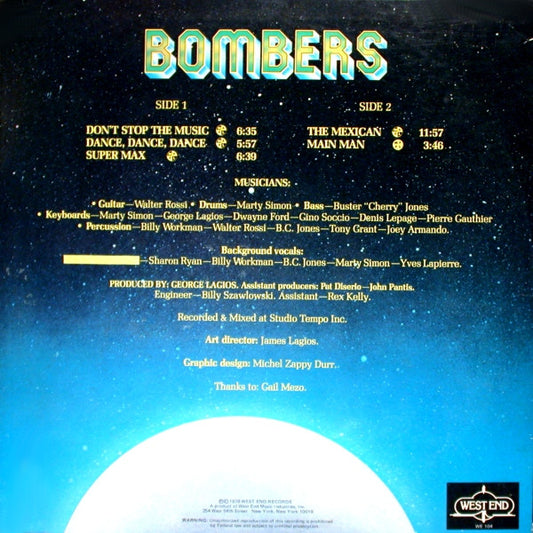 Bombers : Bombers (LP, Album, Promo)