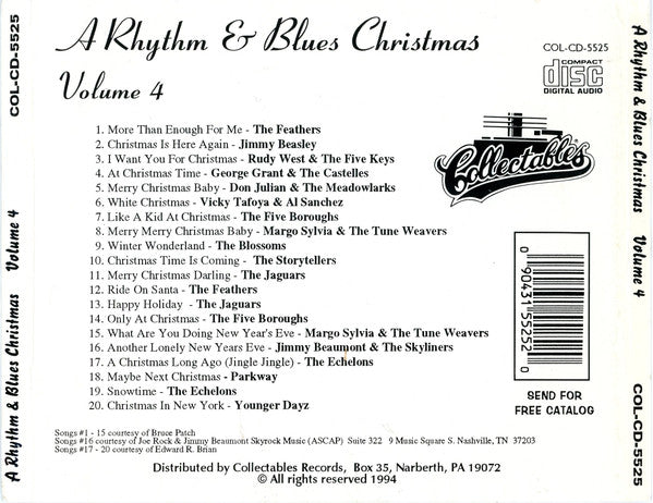 Various : A Rhythm & Blues Christmas Volume 4 (CD, Comp)