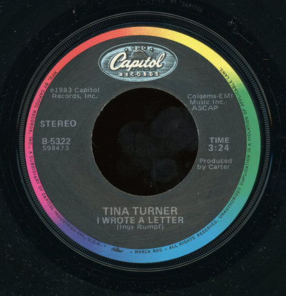 Tina Turner : Let's Stay Together (7", Single, Win)