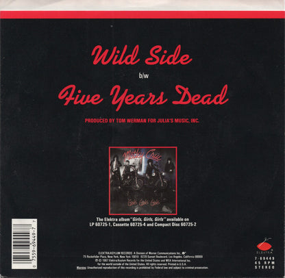 Mötley Crüe : Wild Side (7", Single, Spe)