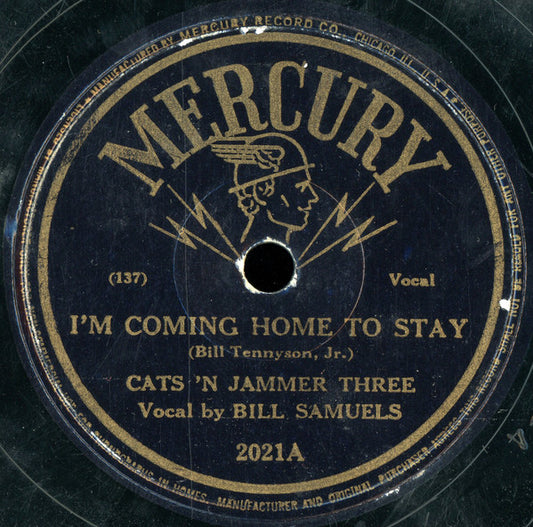 Bill Samuels And The Cats 'n Jammer Three : I'm Coming Home To Stay / One Hundred Years From Today (Shellac, 10")