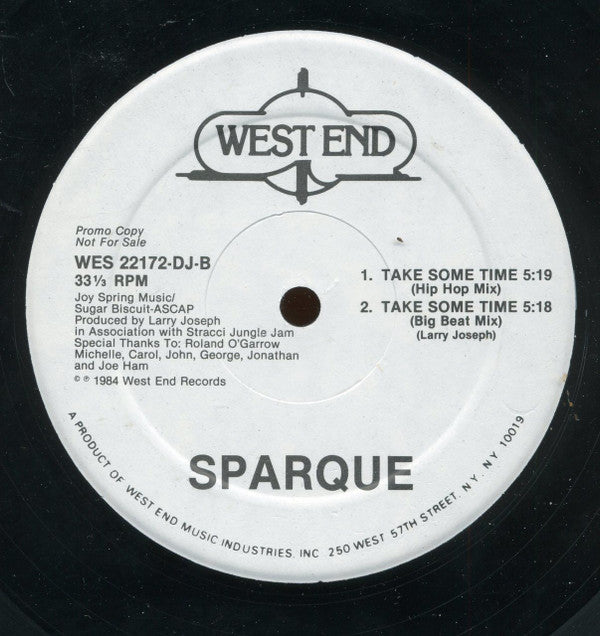 Sparque : Take Some Time (12", Promo)