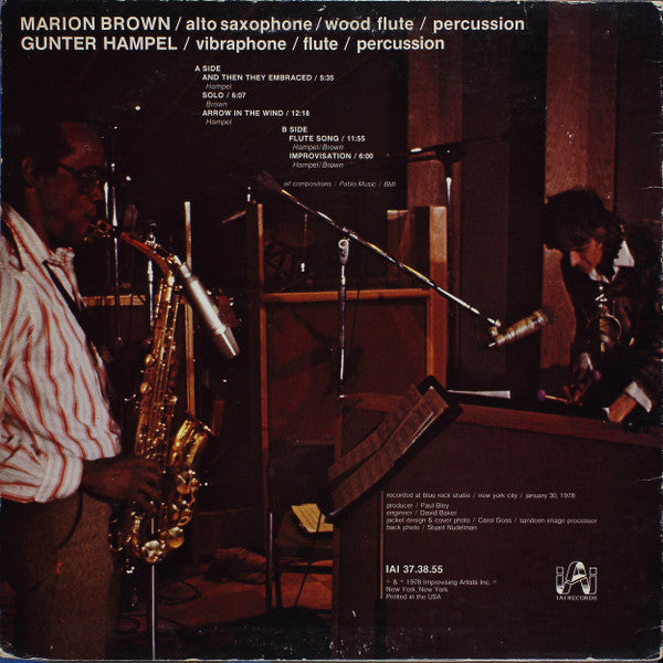 Marion Brown & Gunter Hampel : Reeds 'N Vibes (LP, Album)