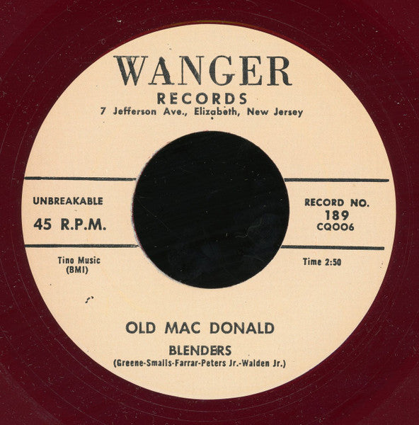 Blenders (4) : Angel (7", Unofficial, Red)