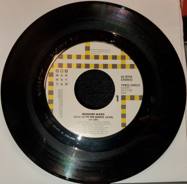 Richard Marx : Hold On To The Nights (7", Single, Promo, Styrene)