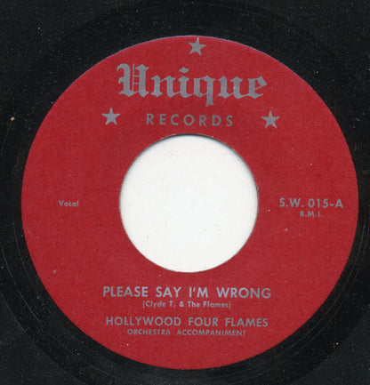 The Four Flames : Please Say I'm Wrong / The Masquerade Is Over (7", RE, Unofficial)