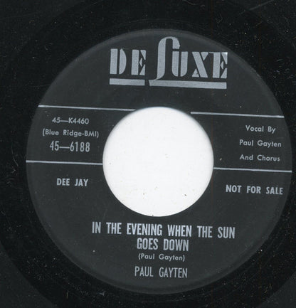 Paul Gayten : True / In The Evening When The Sun Goes Down (7", Promo)