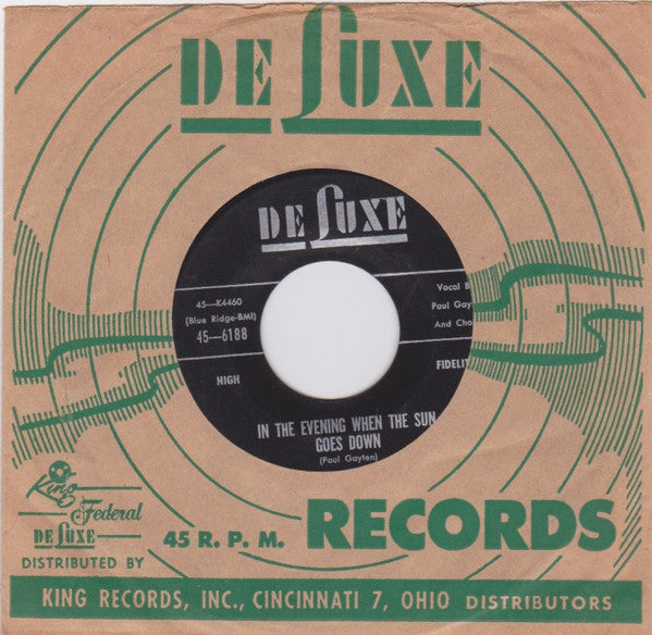 Paul Gayten : True / In The Evening When The Sun Goes Down (7", Promo)