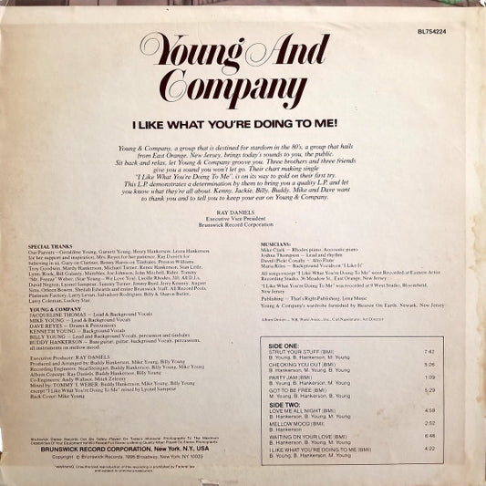 Young & Company : I Like What You're Doing To Me! (LP, Album, Promo)