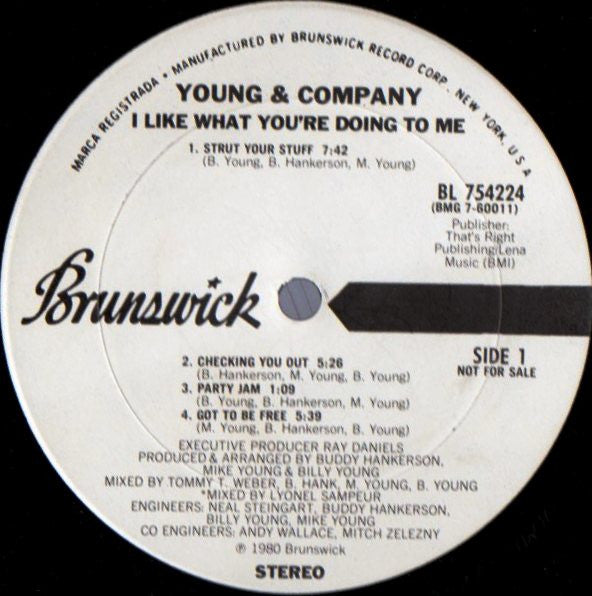 Young & Company : I Like What You're Doing To Me! (LP, Album, Promo)