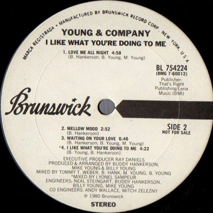 Young & Company : I Like What You're Doing To Me! (LP, Album, Promo)
