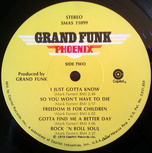 Grand Funk Railroad : Phoenix (LP, Album,  Sc)