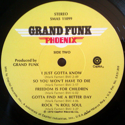 Grand Funk Railroad : Phoenix (LP, Album,  Sc)
