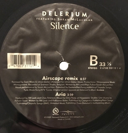 Delerium Featuring Sarah McLachlan : Silence (12")
