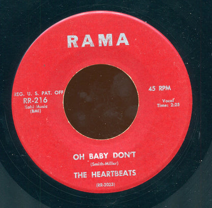 The Heartbeats : A Thousand Miles Away / Oh Baby Don't (7", Single)