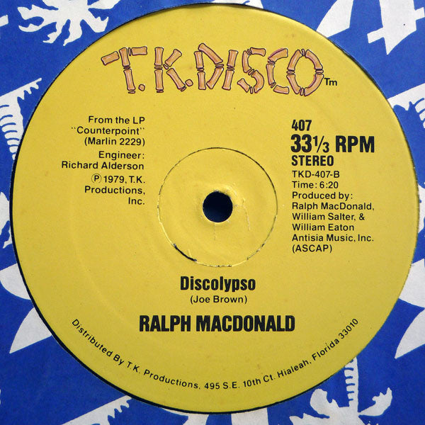 Ralph MacDonald : I Need Someone / Discolypso (12")
