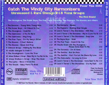 Various : Catch The Windy City Harmonizers (Unreleased & Rare Chicago R&B Vocal Groups - The First Round) (CD, Comp, Ltd)