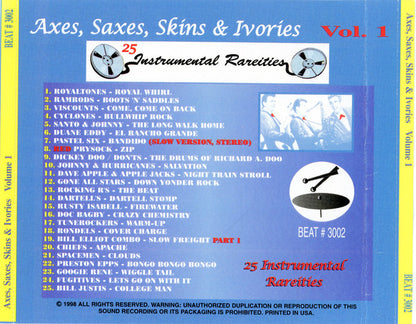 Various : Axes, Saxes, Skins & Ivories Volume 1 (CD, Comp)