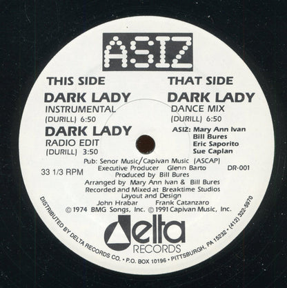 A S I Z Project : Dark Lady (12", Single)