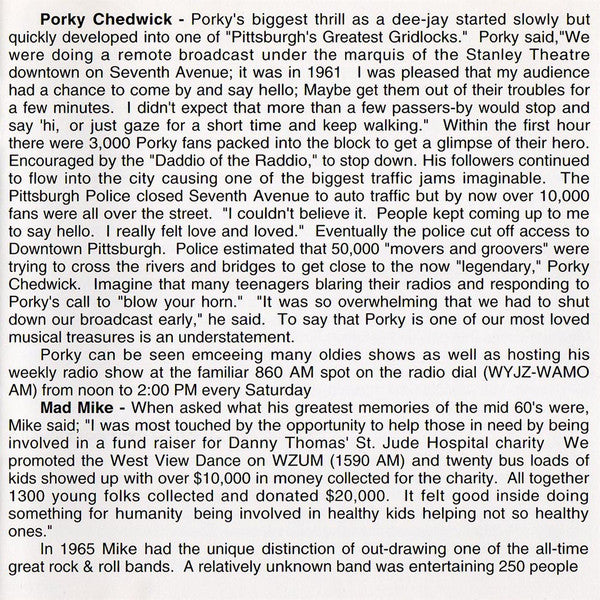 Various : Pittsburgh's Favorite Oldies "For Lovers Only" (CD, Comp)