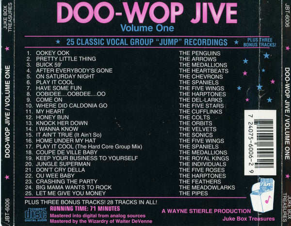 Various : Doo Wop Jive Volume One (CD, Comp)