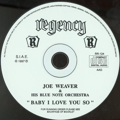 Joe Weaver & His Blue Notes :  Baby I Love You So (CD, Comp)