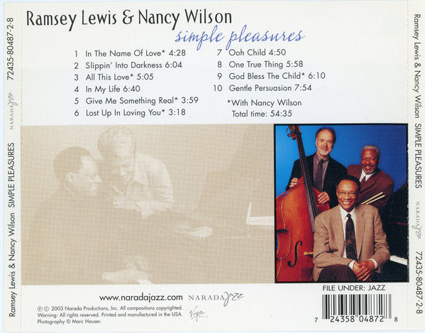 Ramsey Lewis & Nancy Wilson : Simple Pleasures (CD, Album)