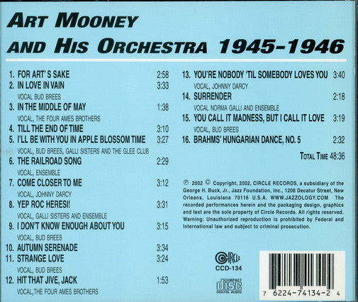 Art Mooney & His Orchestra : Art Mooney And His Orchestra 1945-1946 (CD)