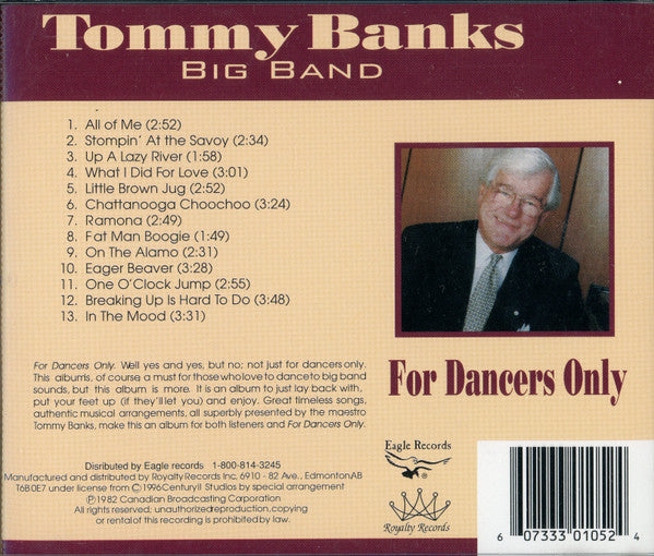 Tommy Banks Big Band : For Dancers Only (CD, Album)