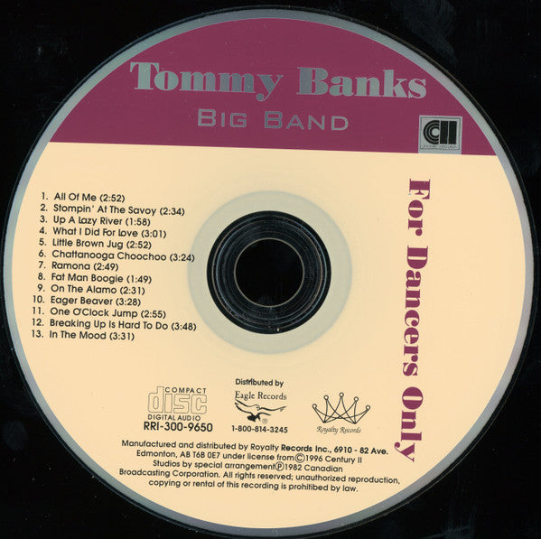 Tommy Banks Big Band : For Dancers Only (CD, Album)