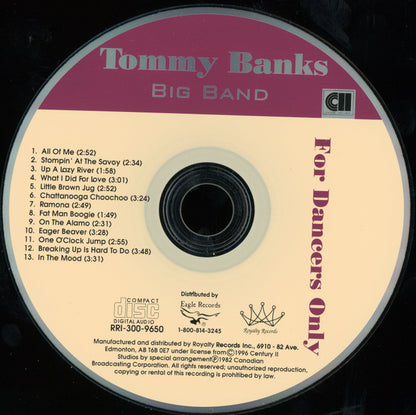 Tommy Banks Big Band : For Dancers Only (CD, Album)