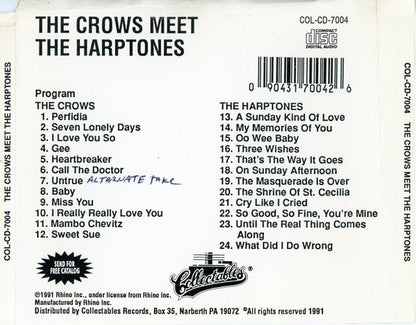 The Crows Meet The Harptones : The Crows Meet The Harptones (CD, Comp, RE)